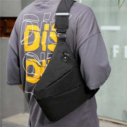 Men’s Casual Crossbody Chest Bag – Sporty Square Shoulder Sling