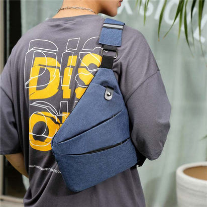 Men’s Casual Crossbody Chest Bag – Sporty Square Shoulder Sling